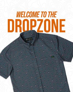 RSVLTS Scribble Monster KUNUFLEX Short Sleeve Shirt in Gray — front view