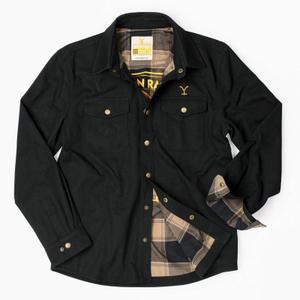 RSVLTS Ranching Done Right Heavy-Duty Shirt Jacket in Black — front view