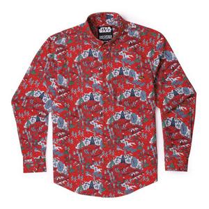 RSVLTS Vader’s Little Helpers Long Sleeve Shirt in Red — front view