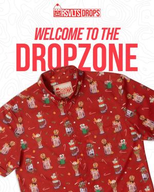 RSVLTS Cups of Cheer KUNUFLEX Short Sleeve Shirt in Red — front view