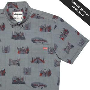 RSVLTS Shine On KUNUFLEX Short Sleeve Shirt in Gray — front view