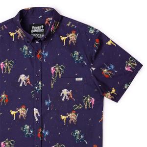 RSVLTS May the Power Protect You KUNUFLEX Short Sleeve Shirt in Purple — front view
