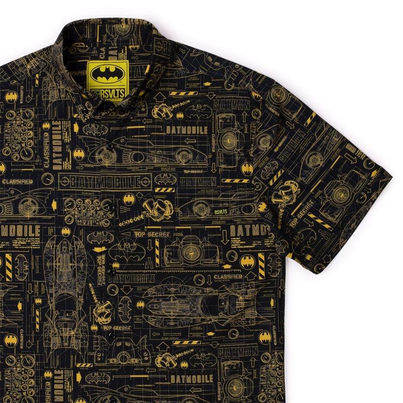 RSVLTS Property of Wayne Enterprises KUNUFLEX Short Sleeve Shirt in Black — front view