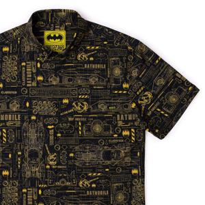 RSVLTS Property of Wayne Enterprises KUNUFLEX Short Sleeve Shirt in Black — front view