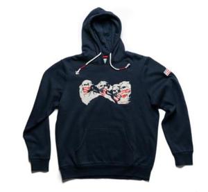 RSVLTS Rushmore Outlaws Performance Hoodie in Blue — front view