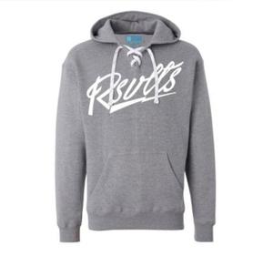 RSVLTS RSVLTS Script Performance Hoodie in Gray — front view