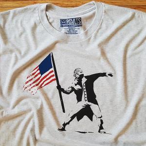 RSVLTS Washington Revolutionist Crewneck Tee in White — front view