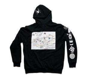 RSVLTS Battle Plan Performance Hoodie in Black — front view