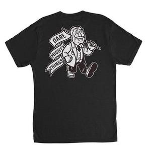 RSVLTS Teddy Mascot Crewneck Tee in Black — front view