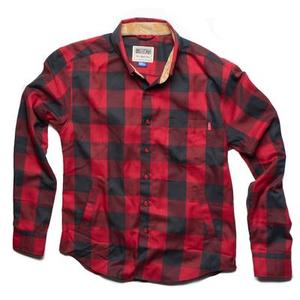 RSVLTS Lumber Jack BorlandFlex Long Sleeve Flannel in Red — front view