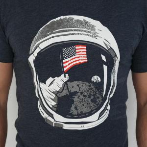 RSVLTS Apollo Crewneck Tee in Blue — front view