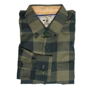 RSVLTS The Gorge BorlandFlex Long Sleeve Flannel in Green — front view