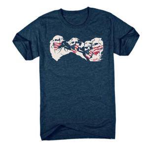 RSVLTS Rushmore Outlaws Crewneck Tee in Blue — front view