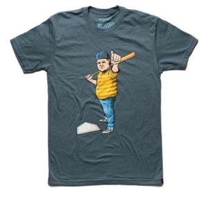 RSVLTS Hambino Called Shot Crewneck Tee in Gray — front view