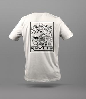 RSVLTS RSVLTS MTNS Crewneck Tee in White — front view