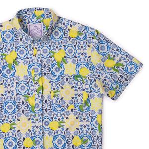 RSVLTS Amalfi Coast KUNUFLEX Short Sleeve Shirt in White — front view