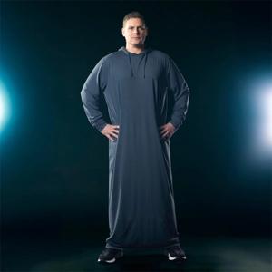 RSVLTS The Grim Sleeper performance cloak Performance Hoodie in Blue — front view