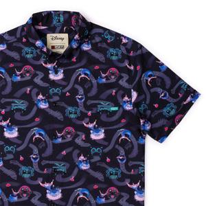 RSVLTS Pull the Lever KUNUFLEX Short Sleeve Shirt in Purple — front view
