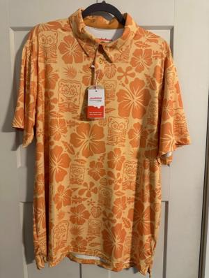RSVLTS Spongebob Riviera Maya All-Day Polo in Orange — front view