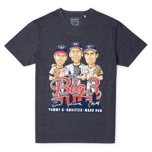 RSVLTS The Big Three Crewneck Tee in Gray — front view