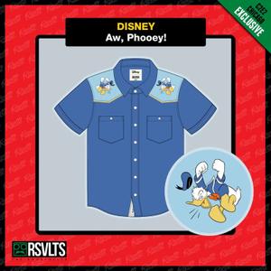 RSVLTS Aw, Phooey! Roper Short Sleeve Shirt in Blue — front view