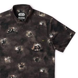 RSVLTS The Light and the Dark KUNUFLEX Short Sleeve Shirt in Brown — front view