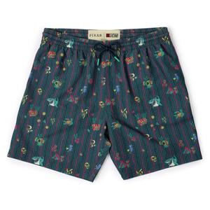 RSVLTS Shark Bait’s Buds Hybrid Shorts in Green — front view