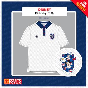 RSVLTS Disney F.C. All-Day Polo MCM London exclusive All-Day Polo in White — front view