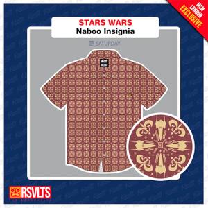 RSVLTS Naboo Insignia KUNUFLEX Short Sleeve Shirt in Red — front view