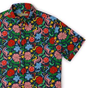 RSVLTS Groovy Garden (Bamboo) KUNUFLEX Short Sleeve Shirt — front view