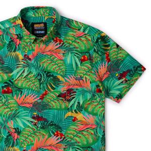 RSVLTS Mt. Myoboku KUNUFLEX Short Sleeve Shirt in Green — front view