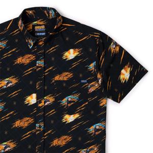 RSVLTS Nine-Tailed Fox KUNUFLEX Short Sleeve Shirt in Black — front view
