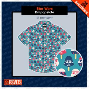 RSVLTS Empopsicle KUNUFLEX Short Sleeve Shirt in Blue — front view