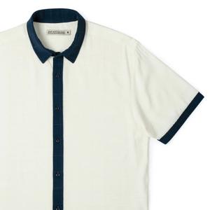 RSVLTS The Coronado KUNUFLEX Short Sleeve Shirt in White — front view