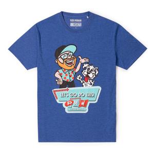 RSVLTS Let’s Go Do This Crewneck Tee in Blue — front view