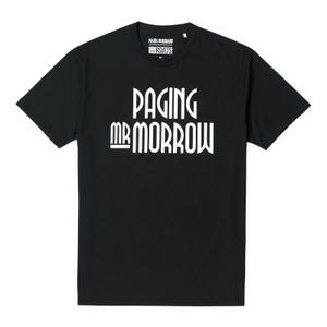 RSVLTS Paging Mr. Morrow Crewneck Tee in Black — front view