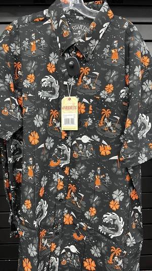 RSVLTS Reaper’s Delight 3 KUNUFLEX Short Sleeve Shirt in Black — front view