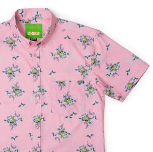 RSVLTS Bikiña Colada KUNUFLEX Short Sleeve Shirt in Red — front view