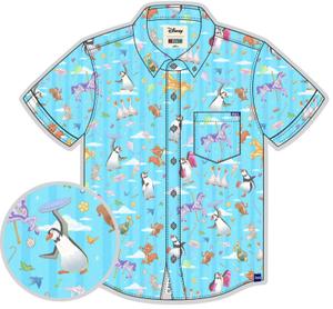 RSVLTS Practically Perfect KUNUFLEX Short Sleeve Shirt in Blue — front view