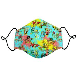 RSVLTS Hulk Hogan vs Ultimate Warrior Mask in Blue — front view