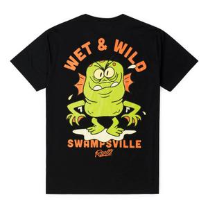 RSVLTS Camp Spooky Crewneck Tee in Black — front view