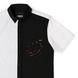 RSVLTS The Clown KUNUFLEX Short Sleeve Shirt in Black — front view