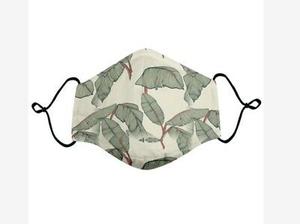 RSVLTS Palm Sketch Mask in White — front view