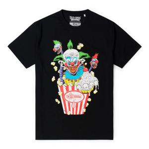 RSVLTS Popcarnage Crewneck Tee in Black — front view