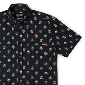 RSVLTS Lil Killers KUNUFLEX Short Sleeve Shirt in Black — front view