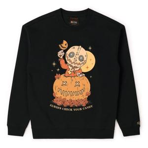 RSVLTS Always Check Your Candy Crewneck Sweatshirt in Black — front view