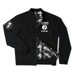 RSVLTS Frankenstein Film Crew Reversible Bomber Jacket in Black — front view