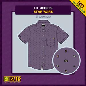 RSVLTS Lil Rebels KUNUFLEX Short Sleeve Shirt in Purple — front view