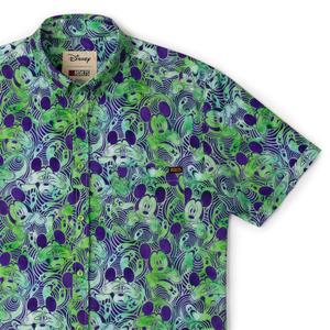 RSVLTS Haunted Mouse KUNUFLEX Short Sleeve Shirt in Green — front view