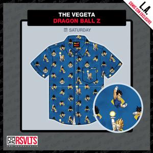 RSVLTS The Vegeta KUNUFLEX Short Sleeve Shirt in Blue — front view